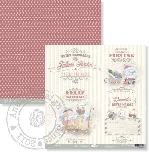 PAPEL SCRAP ETIQUETAS NAVIDAD