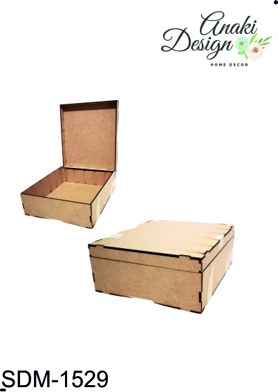 caja con tapa abatible