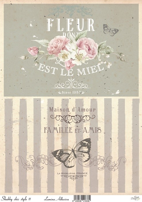 LAMINA ADHESIVA SHABBY CHIC STYLE 11
